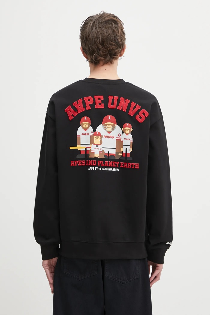 AAPE sweatshirt Aaper Crew Neck other black AAPSWMC368XXP