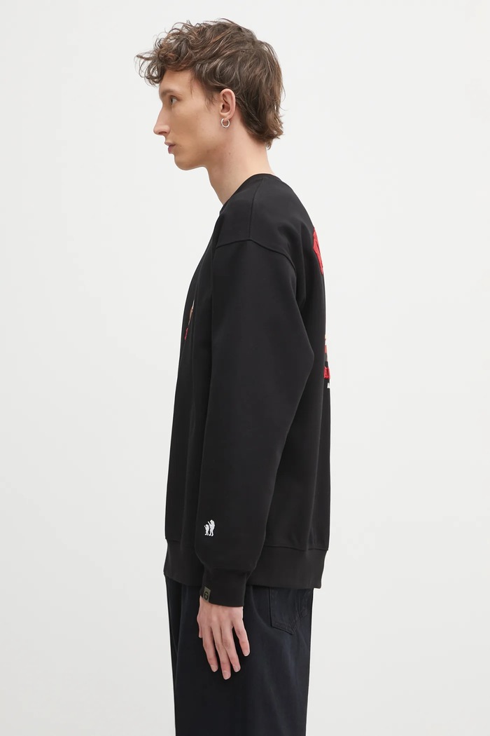 AAPE sweatshirt Aaper Crew Neck AAPSWMC368XXP black AW25