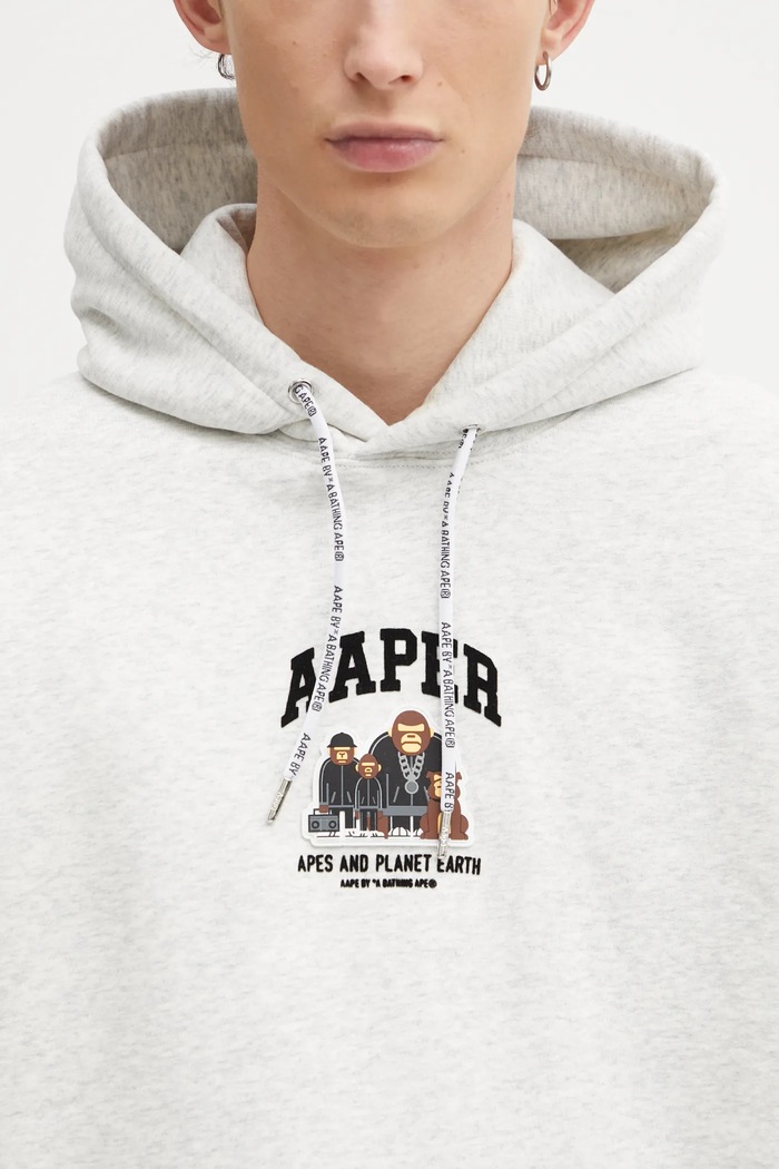 AAPE sweatshirt Aaper Hoodie gray AAPSWMC370XAP