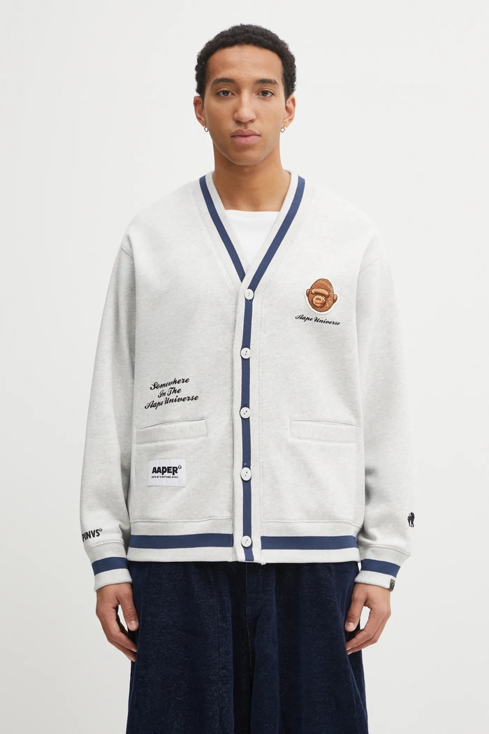 AAPE sweatshirt Aaper Zip Up other gray AAPSWMC374XAP