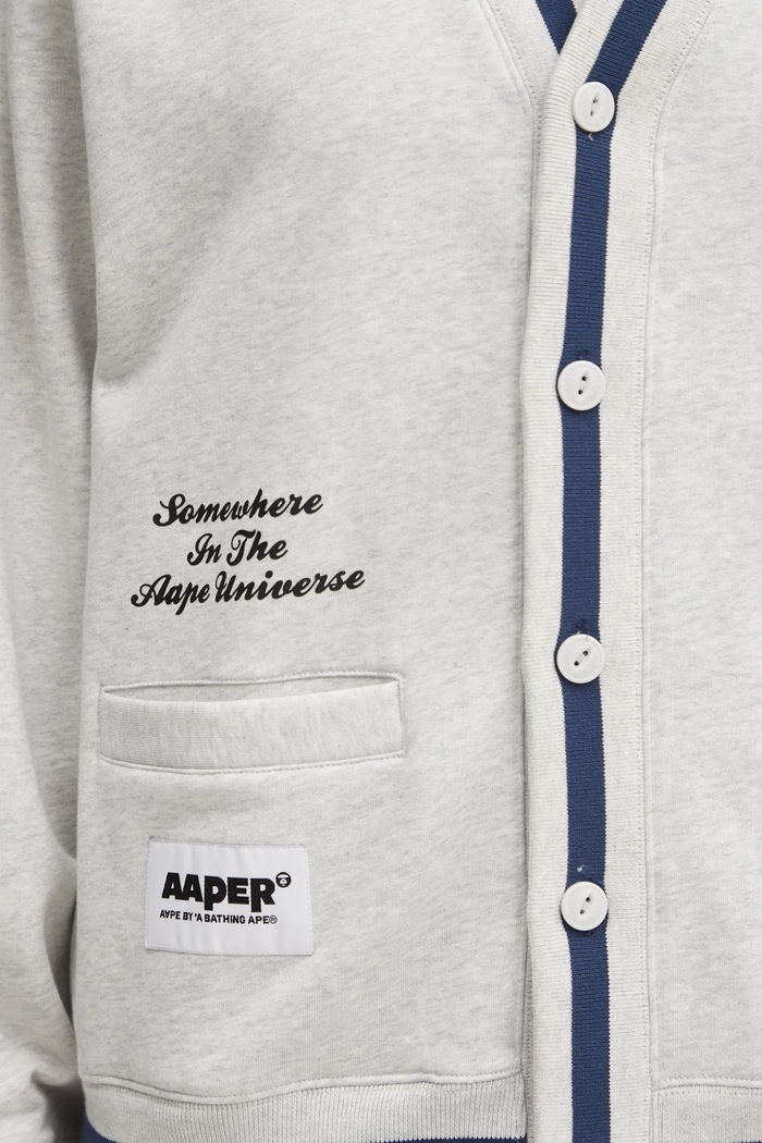 AAPE sweatshirt Aaper Zip Up gray AAPSWMC374XAP