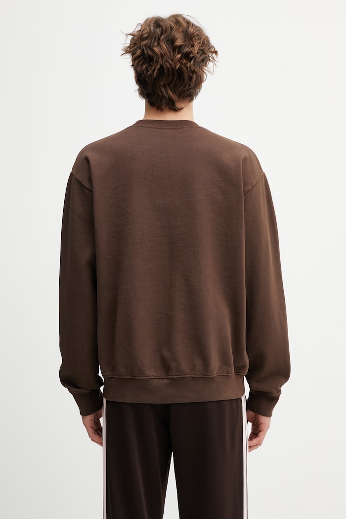 Odzież Sporty & Rich H&W Crest bluza oversize bawełniana męska ST07165241BR03 brązowy