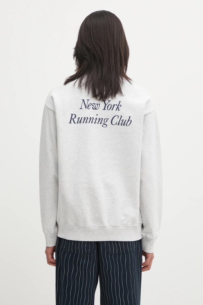 Clothing Sporty & Rich cotton sweatshirt Run Club ST07162175GY03 gray