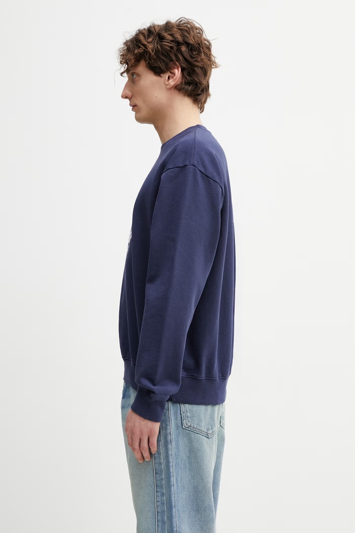 Sporty & Rich BH Crest bluza oversize bawełniana męska ST07164256BL106 granatowy AW25