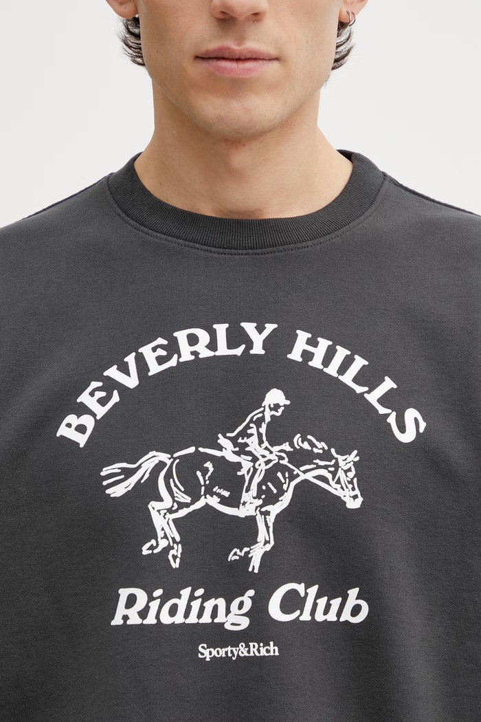 Sporty & Rich BH Riding Club Men's cotton sweatshirt gray ST07164255BA02
