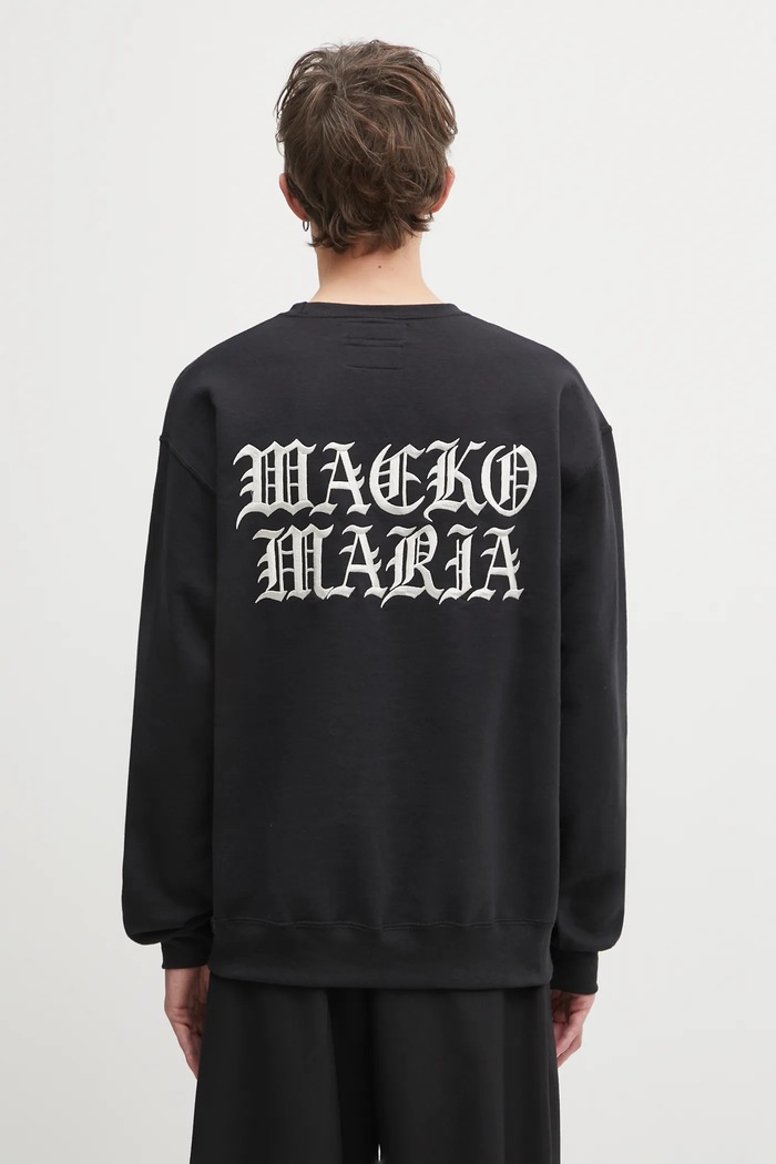 Μπλούζα Wacko Maria 56 Tattoo Studio απλικέ μαύρο 56TS.WM.SS04