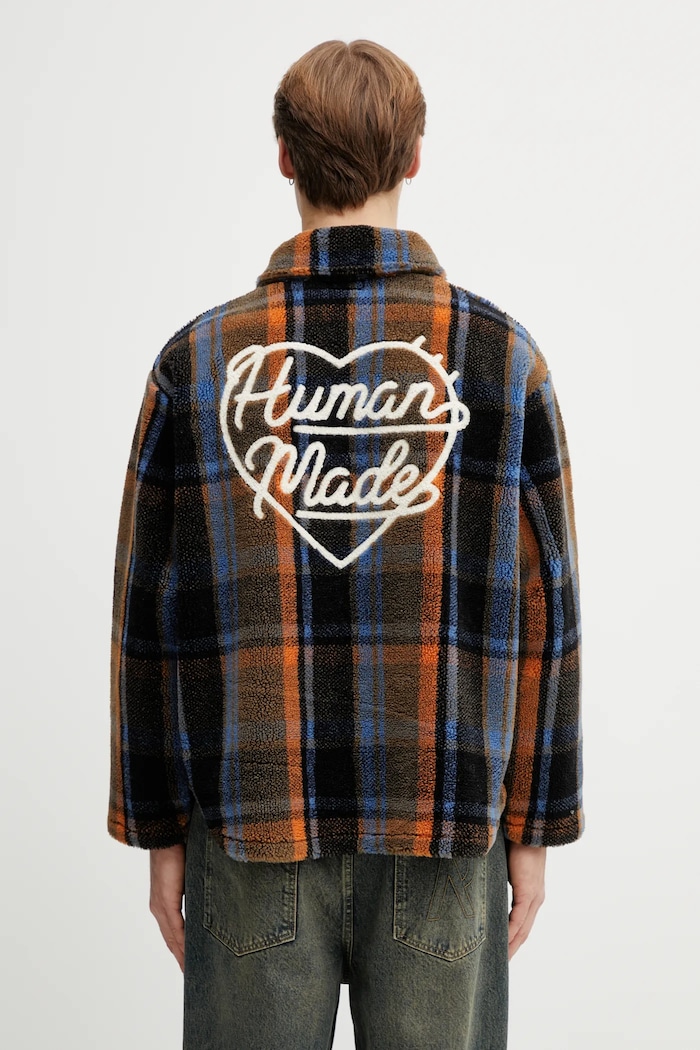 Кофта с примесью шерсти Human Made KNITTED FLEECE флис коричневый HM30CS015