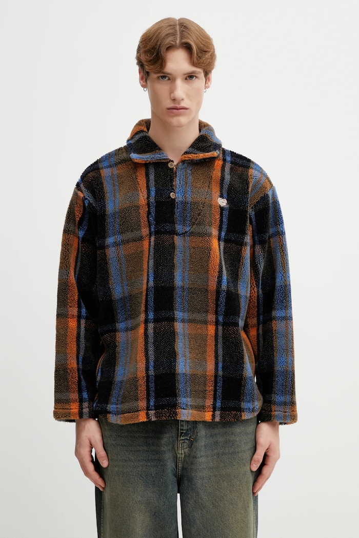 Одежда Кофта с примесью шерсти Human Made KNITTED FLEECE HM30CS015 коричневый