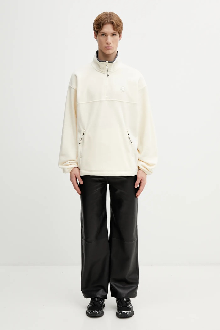 AAPE bluza polarowa AAPSWMC363XXP beżowy