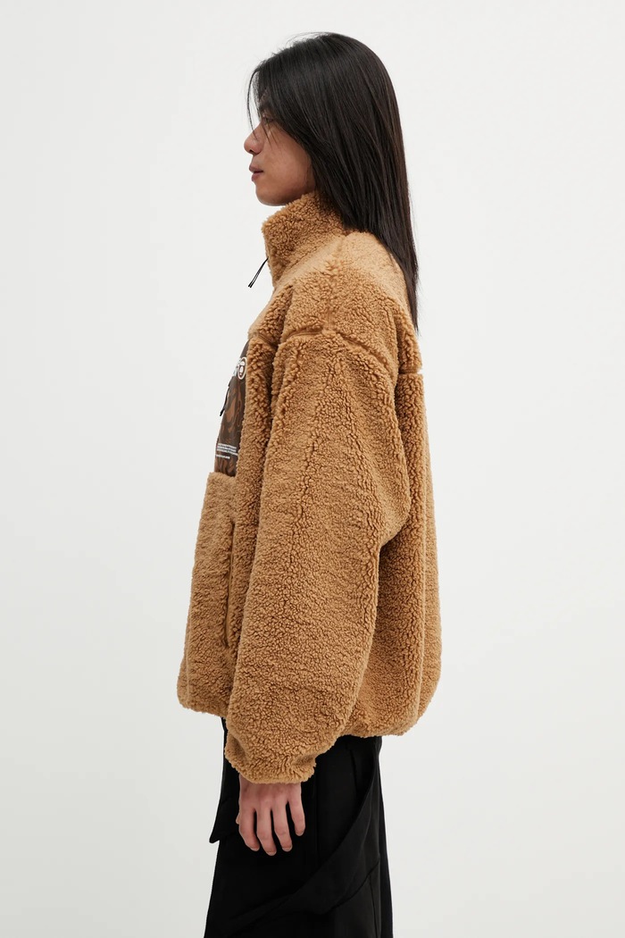 Флісова кофта AAPE AAPSWMC365XXP коричневий AW25