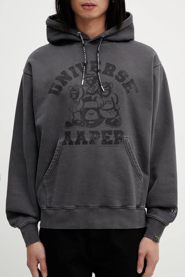 Бавовняна кофта AAPE сірий AAPSWMC369XXP