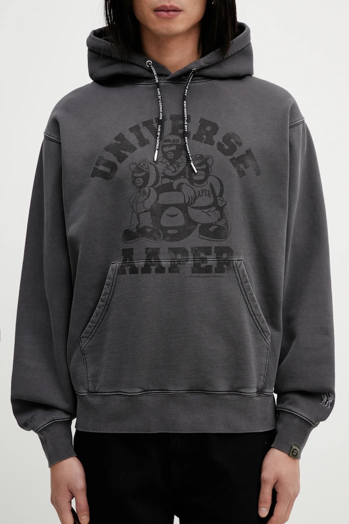 Бавовняна кофта AAPE сірий AAPSWMC369XXP