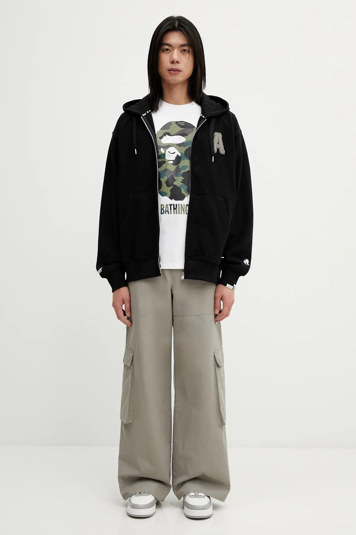 AAPE bluză AAPSWMC378XXP negru