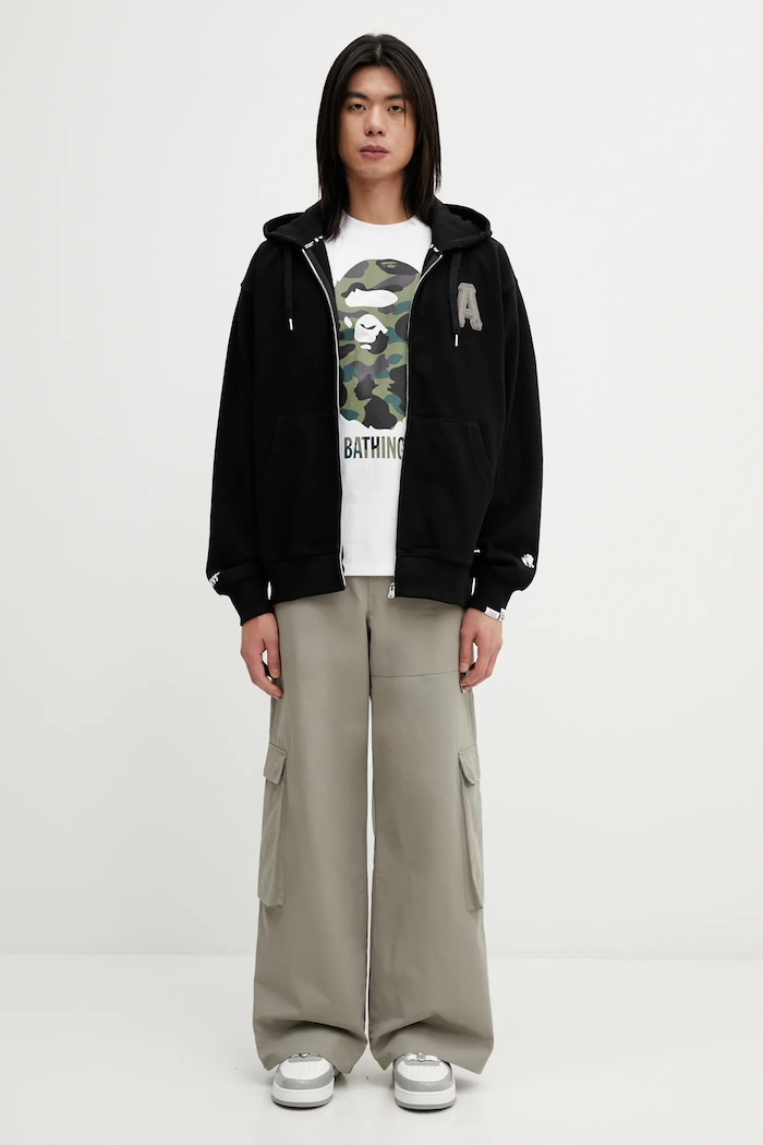 AAPE bluză AAPSWMC378XXP negru