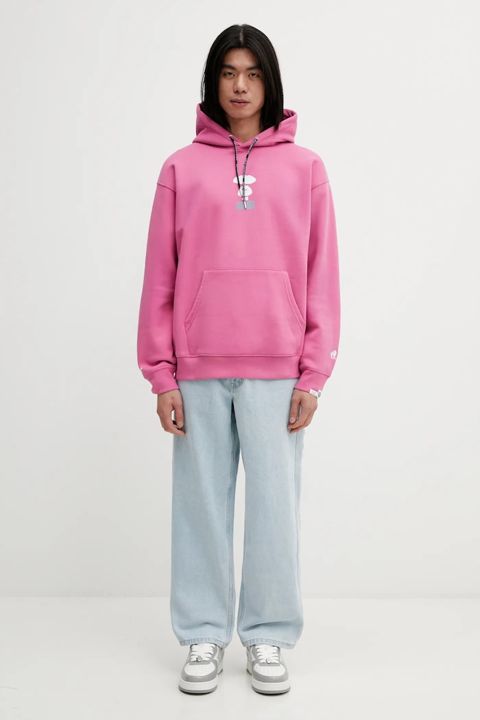 Dukserica AAPE AAPSWMD312XXP roza