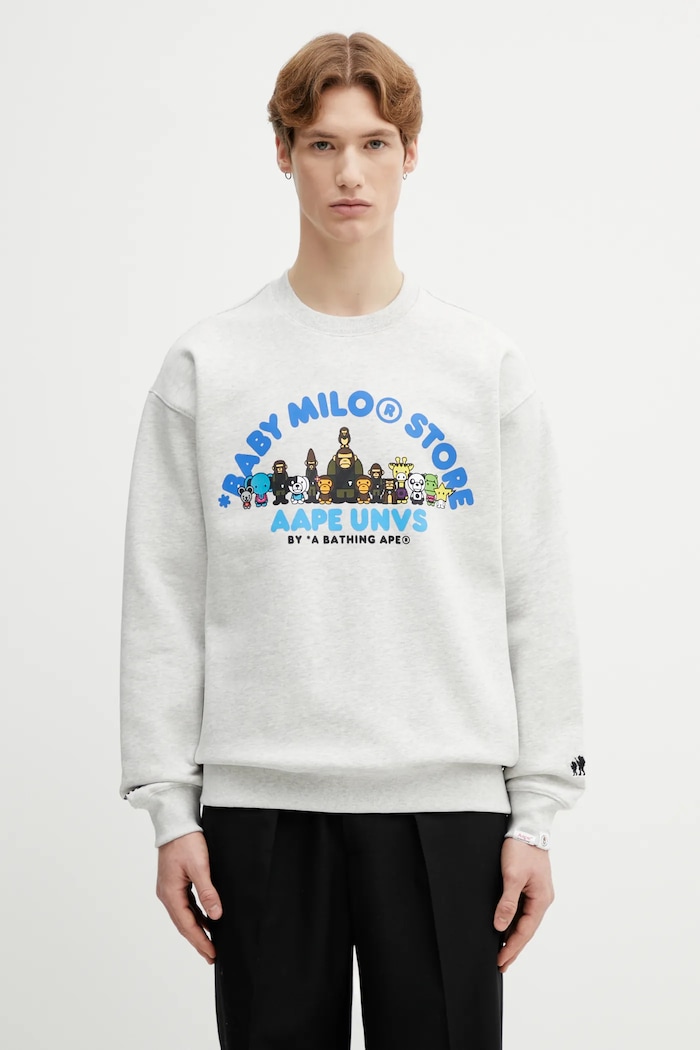 AAPE bluza pozostałe szary AAPSWM9794XAP