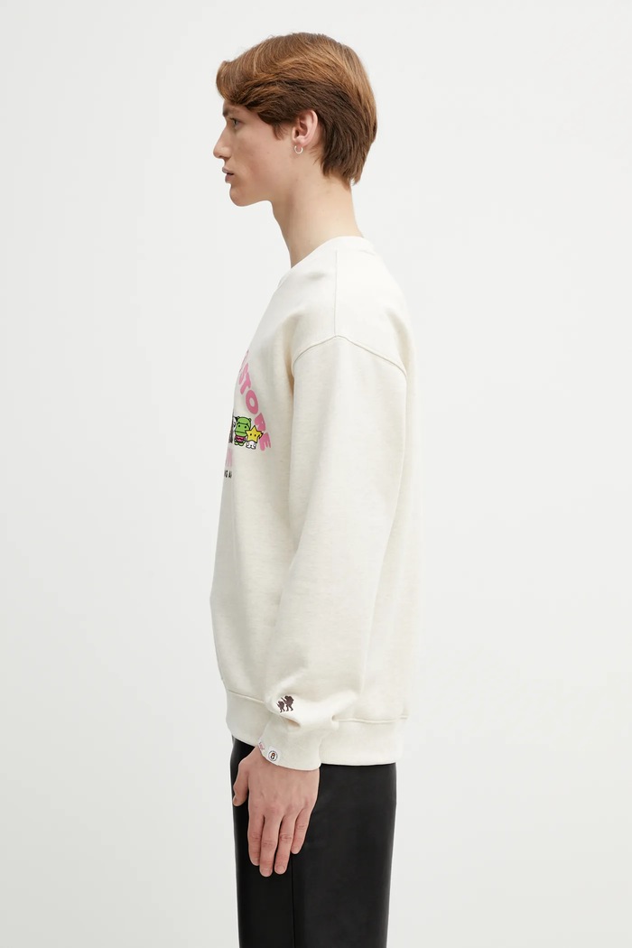 AAPE bluza AAPSWM9794XBP beżowy AW25