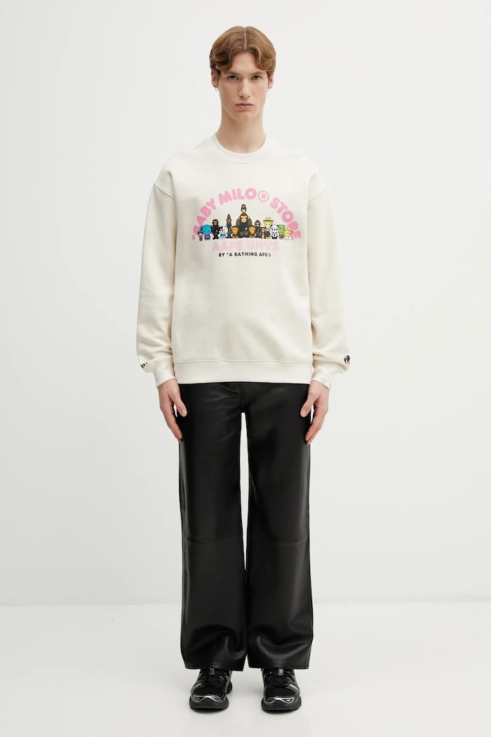 AAPE bluza AAPSWM9794XBP beżowy