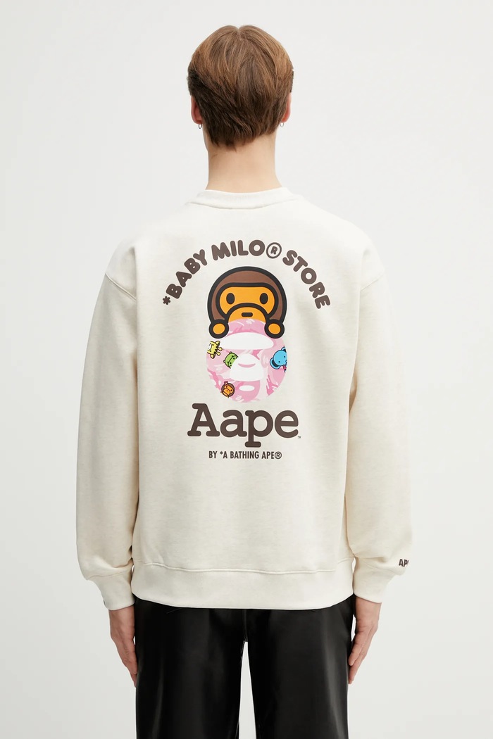 AAPE bluza pozostałe beżowy AAPSWM9795XBP
