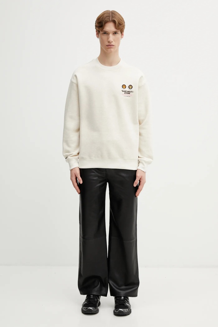 AAPE bluza AAPSWM9795XBP beżowy