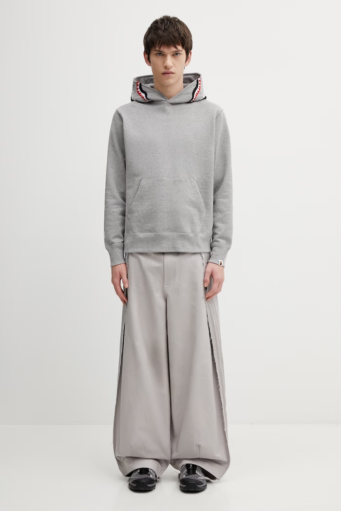A Bathing Ape bluza bawełniana Shark 001PPL801301M szary