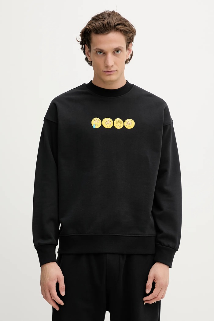 Bavlněná mikina Barrow F5BWUASW083 černá AW25