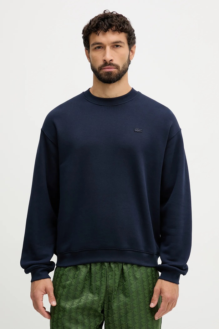 Lacoste bluza bawełniana SH7745 granatowy AW25