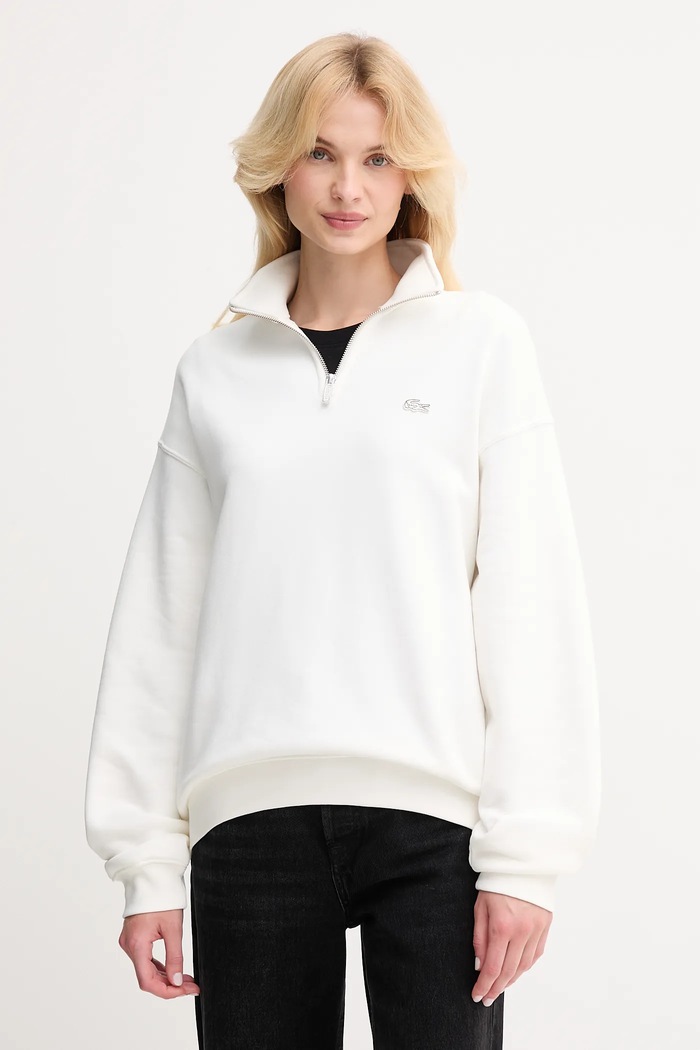 Дрехи Lacoste Суичър от памук SH7759 бежов