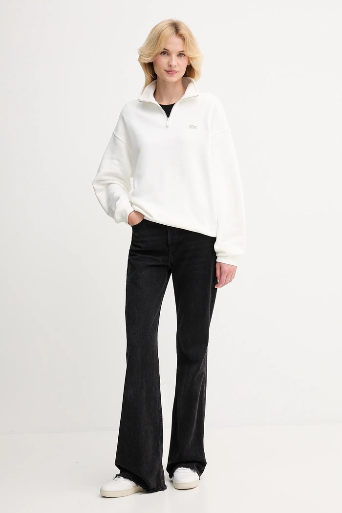 Суичър от памук Lacoste бежов SH7759