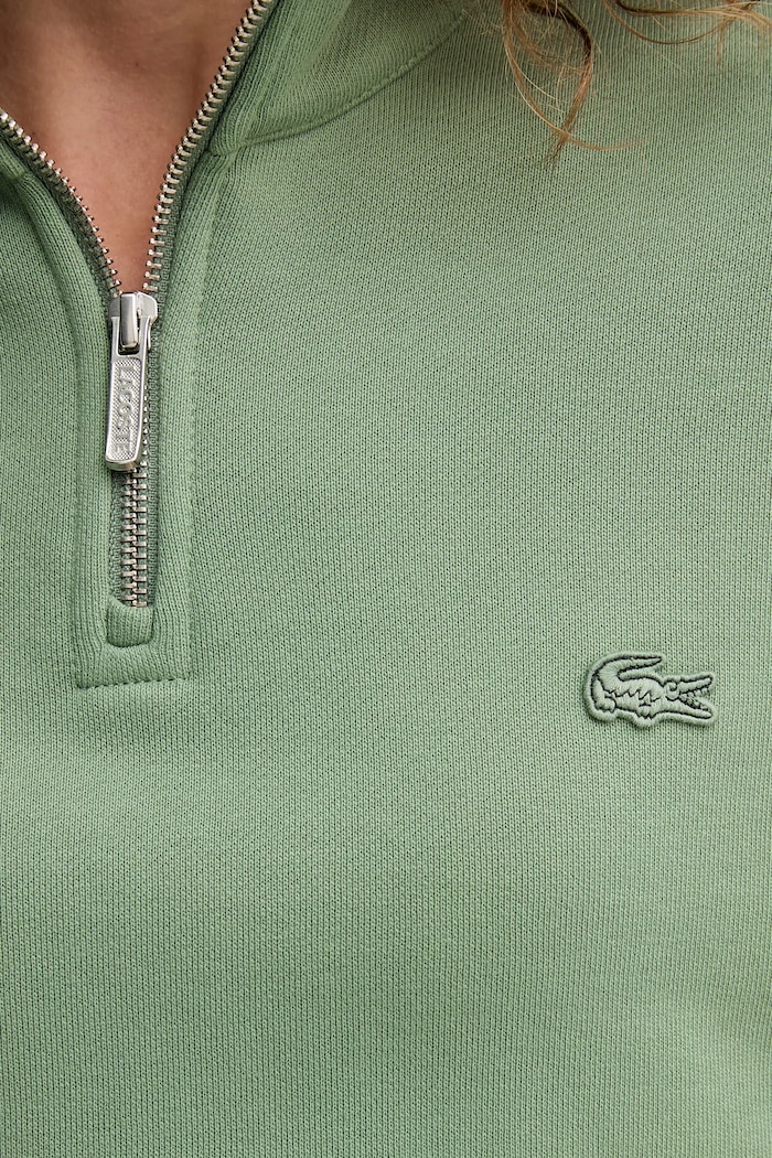 Bavlnená mikina Lacoste SH7759 zelená