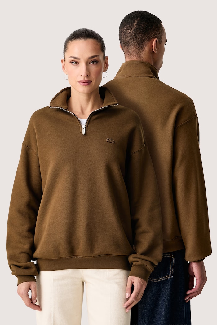 Lacoste Bluza bawełniana brązowy SH7759