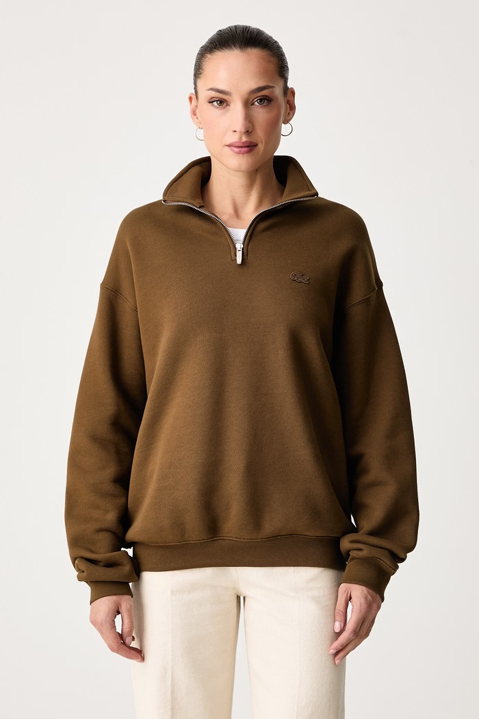 Lacoste Bluza bawełniana brązowy SH7759