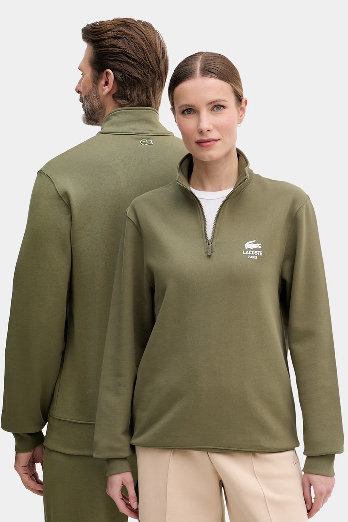 Lacoste bluza bawełniana zielony SH2735