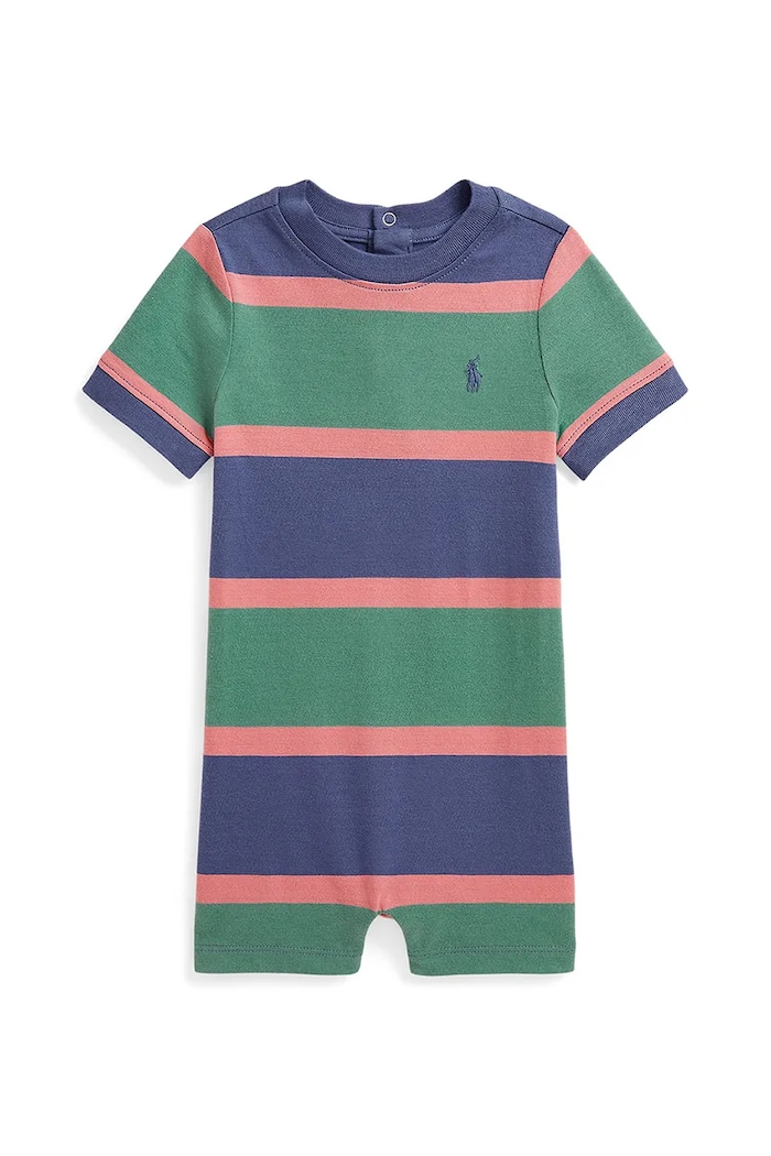 Pamučni kombinezon za bebe Polo Ralph Lauren zelena 320972353001