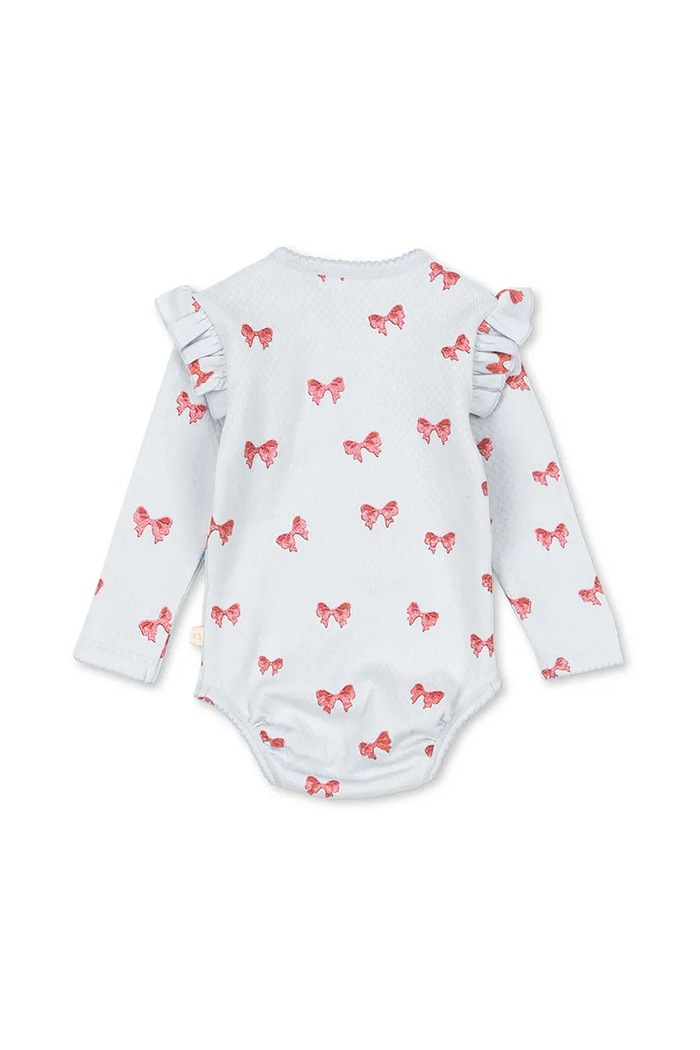 Bavlnené body pre bábätká Konges Sløjd SUI FRILL BODY GOTS KS104002.9BYA modrá AW25