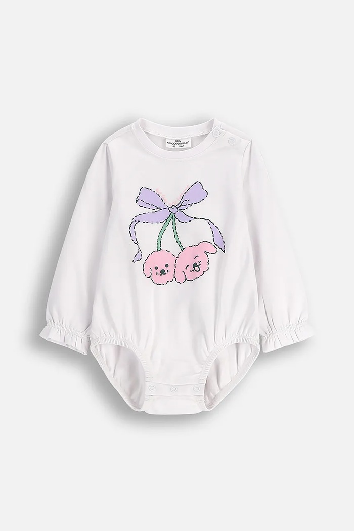 Coccodrillo body pentru bebeluși din bumbac Produs pentru bebe alb ZC5112103HGN