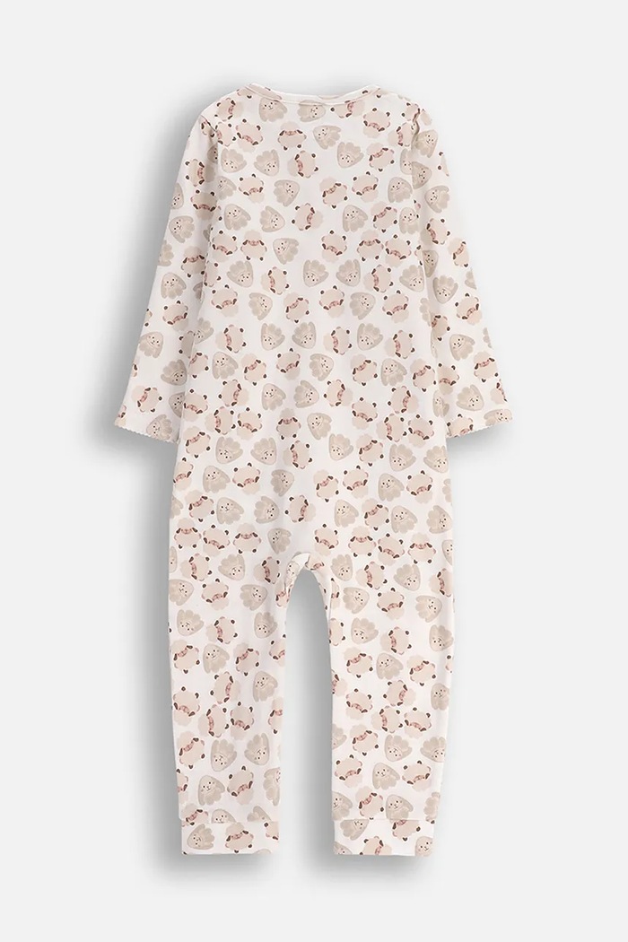 Coccodrillo Salopetă din bumbac pentru bebeluși ZC5404202PJS bej AW25