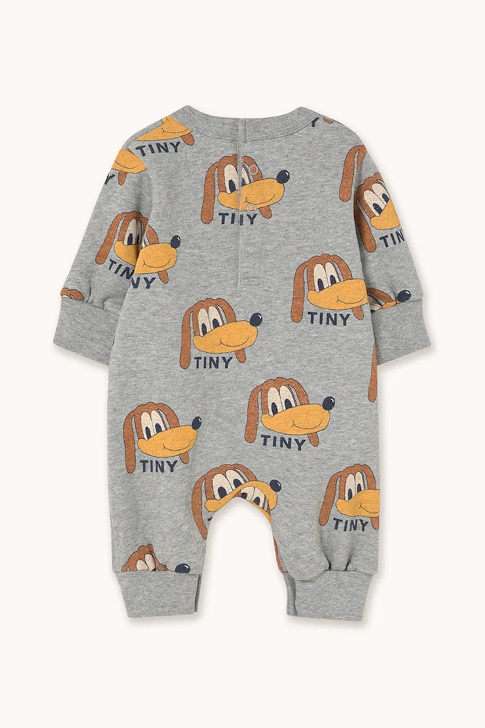 Pamučni kombinezon za bebe Tinycottons DOGS ONE-PIECE AW25.069 siva AW25