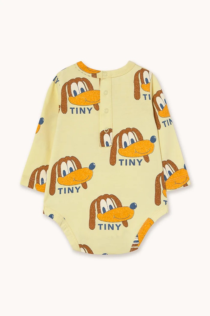 Tinycottons body din bumbac pentru bebeluși DOGS BODY AW25.199 bej AW25
