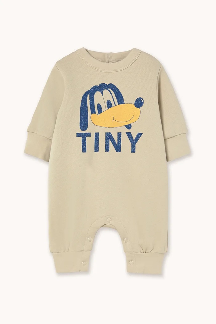 Tinycottons salopetă din bumbac pentru bebeluși TINY DOG GRAPHIC ONE-PIECE Produs pentru bebe bej AW25.299