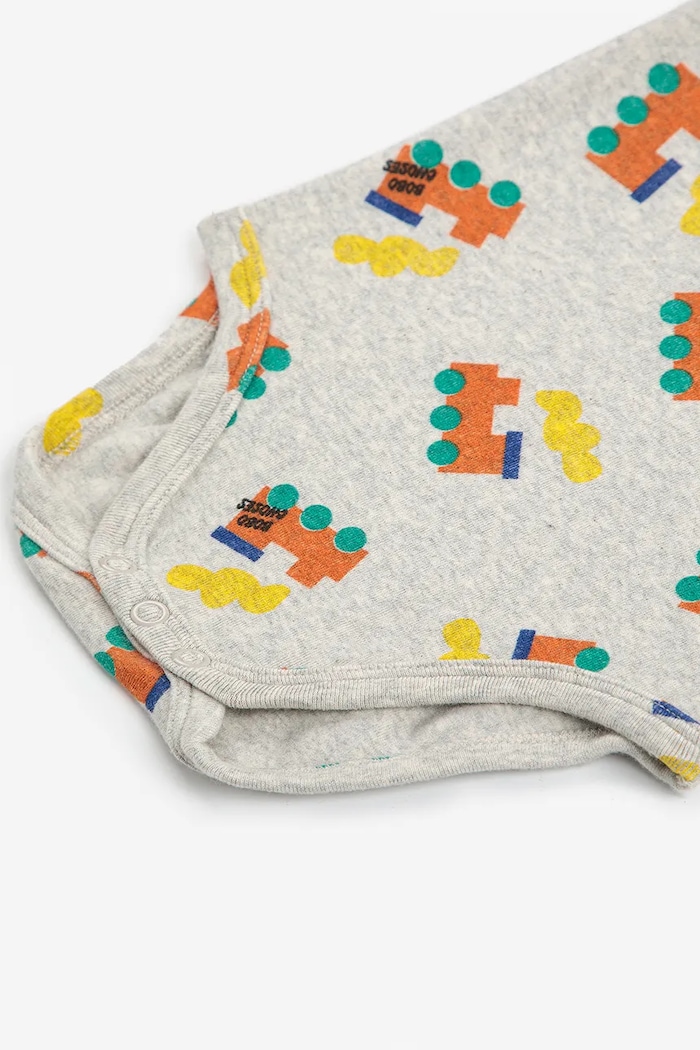Bobo Choses body bebe Choo Choo gri 225AB026