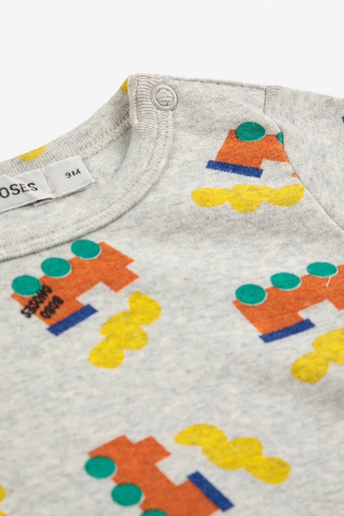 Bobo Choses body bebe Choo Choo 225AB026 gri