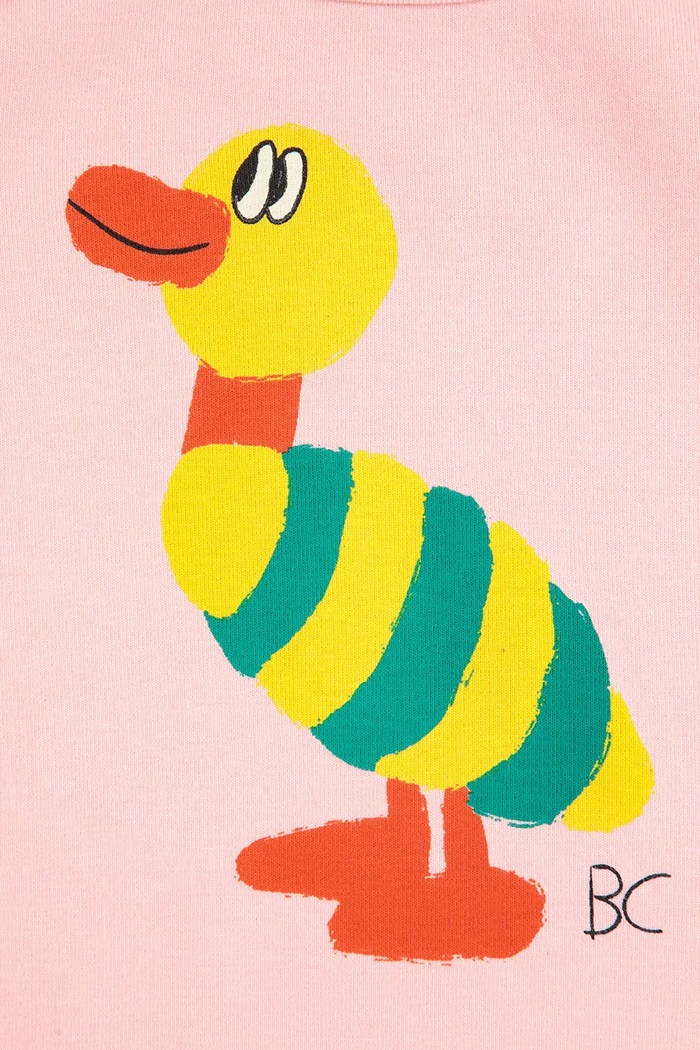 Body pre bábätká Bobo Choses Stripped Duck ružová 225AB030