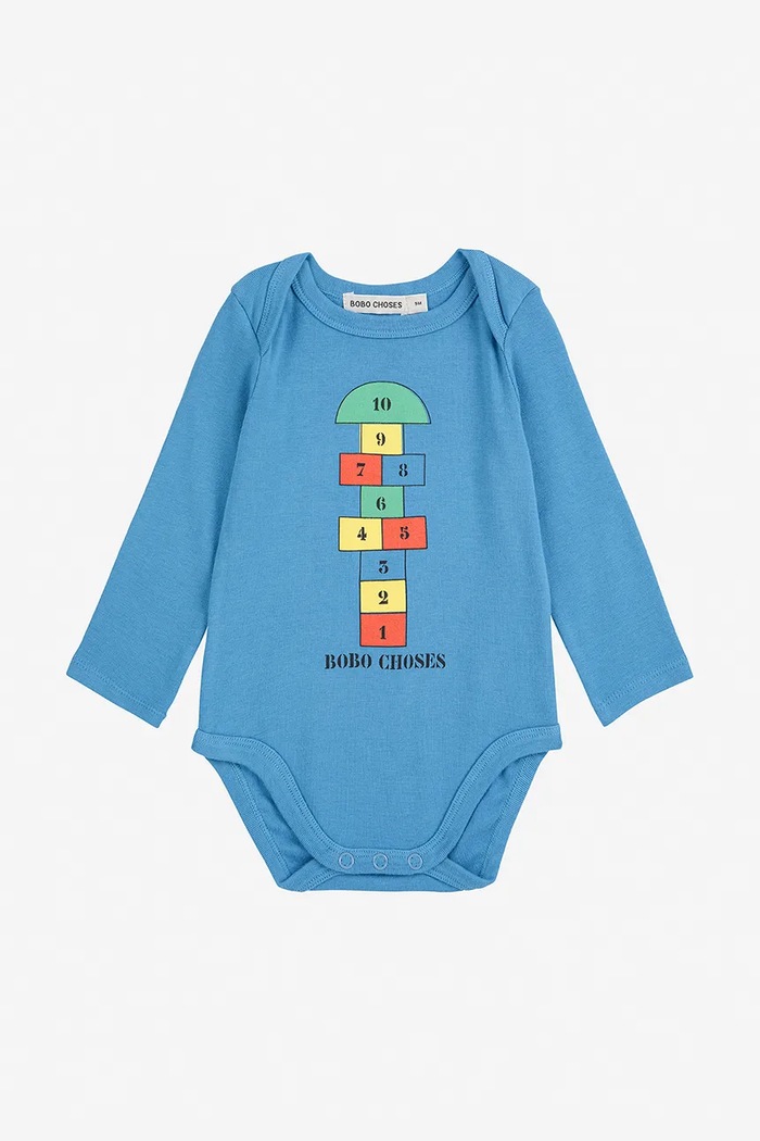 Bobo Choses body niemowlęce Hopscotch 225AB115 niebieski AW25