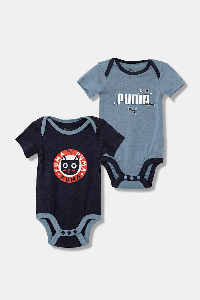 Бебешко боди от памук Puma MINICATS Newborn 2-Pack Graphic Bodysuit Set INF (2 броя) За бебета син 689736