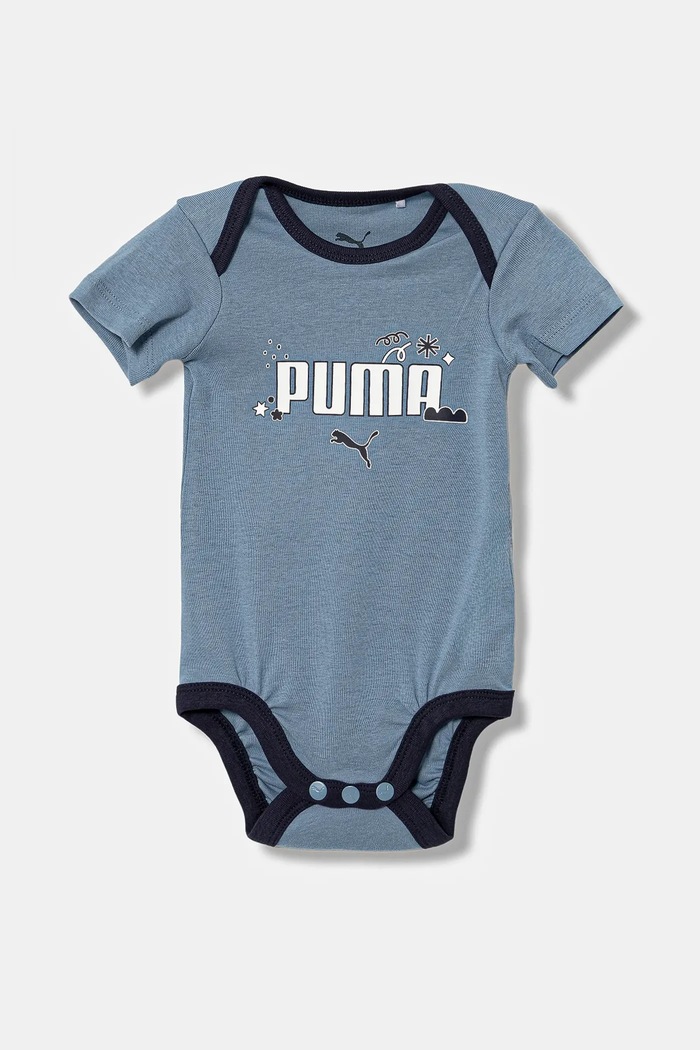 Бебешко боди от памук Puma MINICATS Newborn 2-Pack Graphic Bodysuit Set INF (2 броя) син 689736