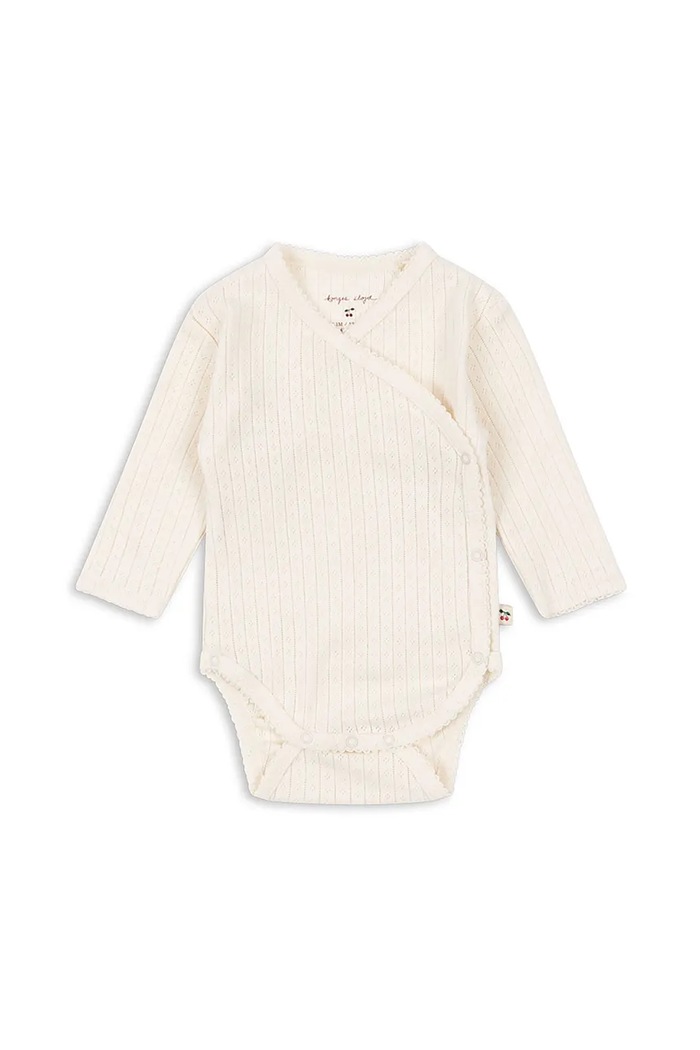 Konges Sløjd Bavlněné kojenecké body Konges Sløjd MINNIE NEWBORN BODY GOTS béžová KS103919.9BYA