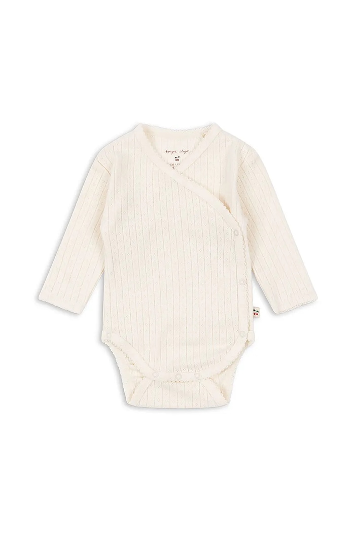 Konges Sløjd Bavlněné kojenecké body Konges Sløjd MINNIE NEWBORN BODY GOTS béžová KS103919.9BYA