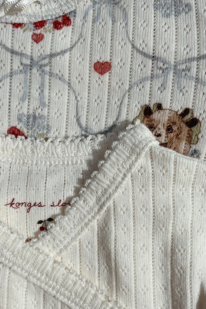 Konges Sløjd Bavlněné kojenecké body Konges Sløjd MINNIE NEWBORN BODY GOTS KS103919.9BYA