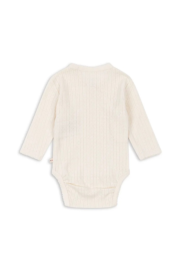 Konges Sløjd Bavlněné kojenecké body Konges Sløjd MINNIE NEWBORN BODY GOTS KS103919.9BYA béžová AW25